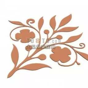 Modern Wall Texture Leaf Shape 3d model