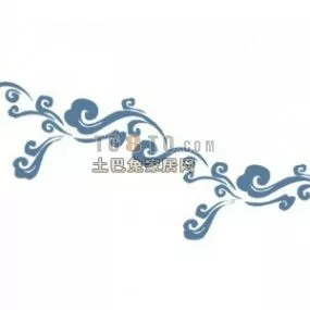 Wall Painted Mural Floral Texture 3d model
