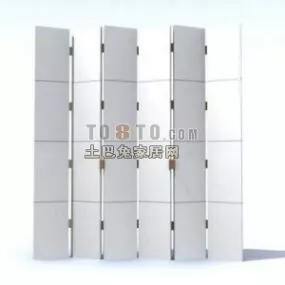 Screen Partition With Hingles 3d model