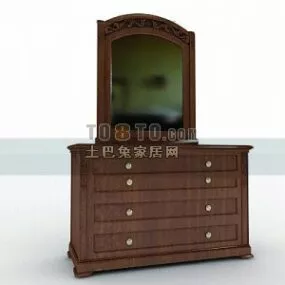 Chinese Classic Dresser Makeup Table 3d model