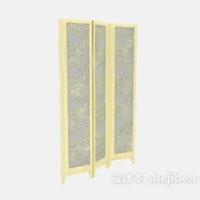 Modern Chinese Wood Partition 3d model