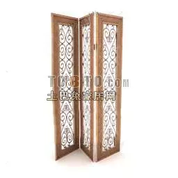 Classical Brass Chinese Partition 3d model