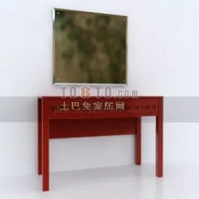 Chinese Dresser Makeup Table 3d model