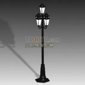 Streetlight Black Wrought Iron 3d model