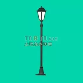 Classic Streetlight With One Lamp 3d model