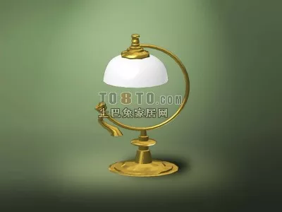 Floor Lamp Crystal Panel Shade 3d model