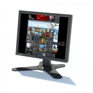 Office Lcd With Stand 3d model Office Lcd With Stand 3d model