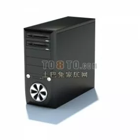 Atx Pc Case Black Color 3d model