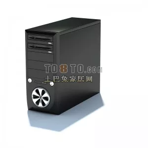Atx Pc Case Black Color 3d model Atx Pc Case Black Color 3d model