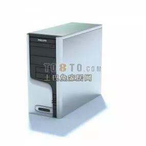 Pc Case Silver Material 3d model