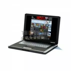 Modern Laptop Aluminum Case 3d model