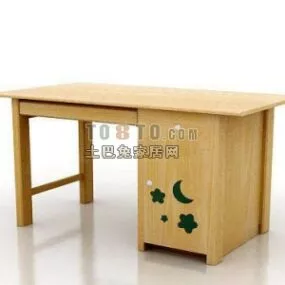 Children Work Table Furniture 3d model