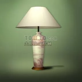 Classic Table Lamp With Porcelain Vase Stand 3d model