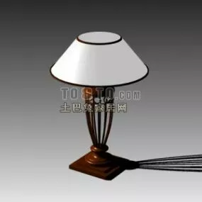 Classic Table Lamp Wooden Stand 3d model