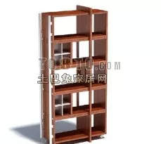 Bar Counter Wine Cabinet With Lamp 3d model