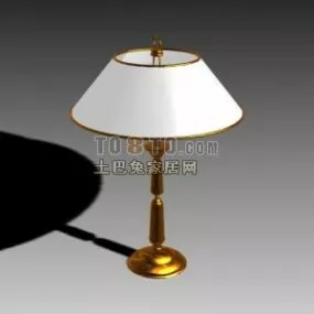 Antique Table Lamp Golden Base 3d model