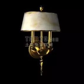 European Wall Lamp Brass Arm 3d model