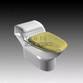White Porcelain Toilet Sanitary 3d model