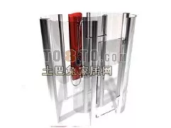 Shower Bathroom Glass Facade 3d model
