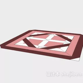 Square Floor Tile Vintage Pattern 3d model