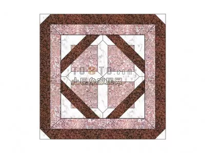 Ground Floor Tile Flower Shape 3d model