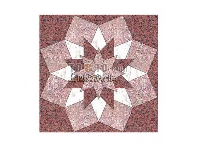 Floor Tile Flower Style 3d model Floor Tile Flower Style 3d model