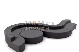 Wood Frame Sofa Sald With Pillow 3d model
