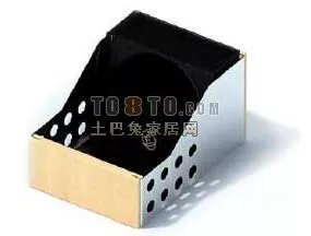 Office Accessories Data Rack Chrome Material 3d model