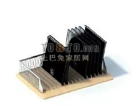 Office Supplies Folder File Rack 3d model