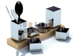 Small Corner Kitchen Cabinet Design 3d model