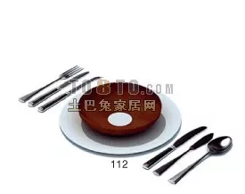 Western Tableware 3d model