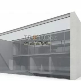 White Villa Modern Architecture 3d model