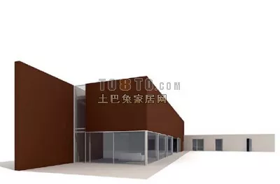 Modern Simple Villa Building 3d model Modern Simple Villa Building 3d model