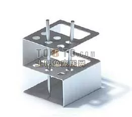 Data Rack Stainless Steel 3d model