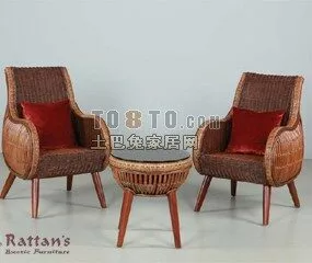Vine Leisure Leather Chair 3d model