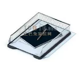 Office Supplies Folder Rack 3d model