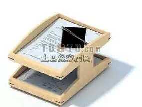 Office Supplies Folder File Rack 3d model