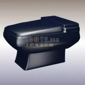 Toilet Black 3d model