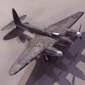 Vintage Aircraft Hawker Fury 3d model