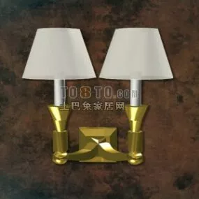 European Wall Lamp Golden Stand 3d model