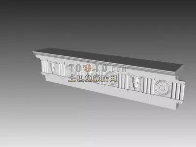 Corner Ceiling Molding Line Pattern 3d model