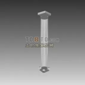 Greek Head Column 3d model