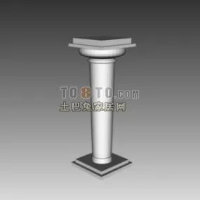 European Column Stone Material 3d model