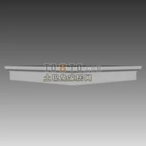 European Construction Wall Head Component 3d model