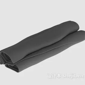 Bath Towel Grey Color 3d model