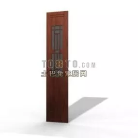 Chinese Door Vintage Carved Frame 3d model