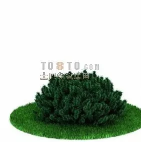Outdoor Plant Bush Circle Shape 3d model