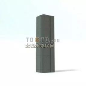 Square Pillar Concrete 3d model