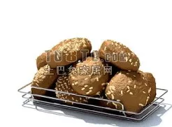 Fried Cake Food Stack 3d model