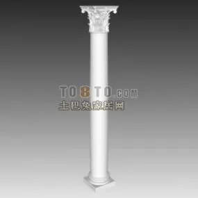 Classic European Roman Column Component 3d model